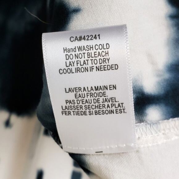 Young Fabulous & Broke Jayden Tie Dye Surplice Wrap Open Front Top Black Ghost - Picture 7 of 8